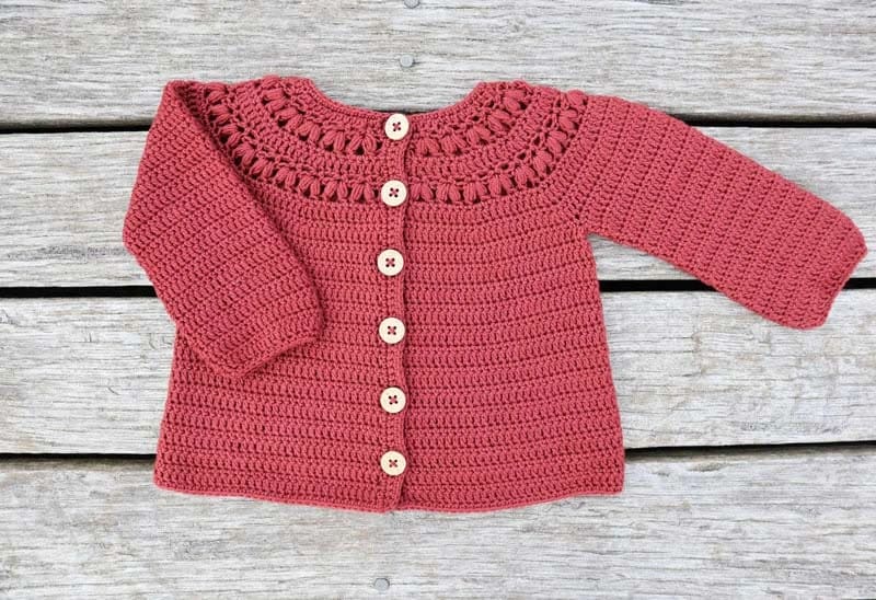 ## Magnolia Crochet Baby Cardigan