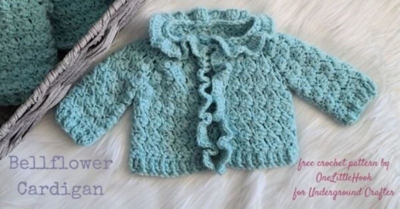 ## Bellflower Baby Cardigan