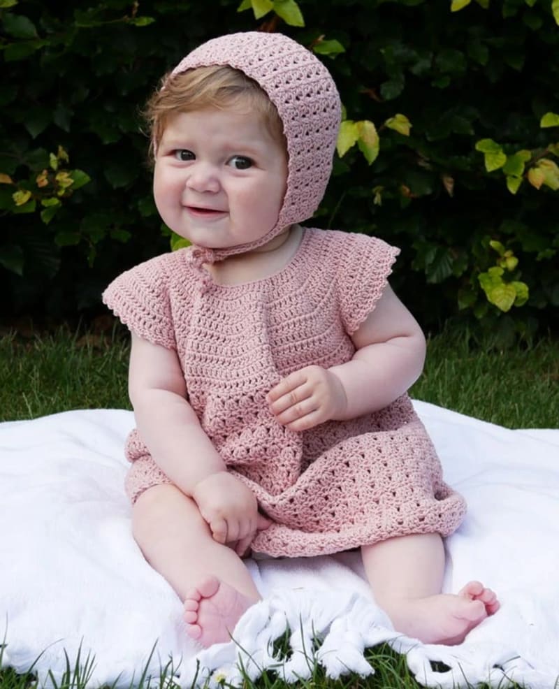 ## Primrose Crochet Baby Dress