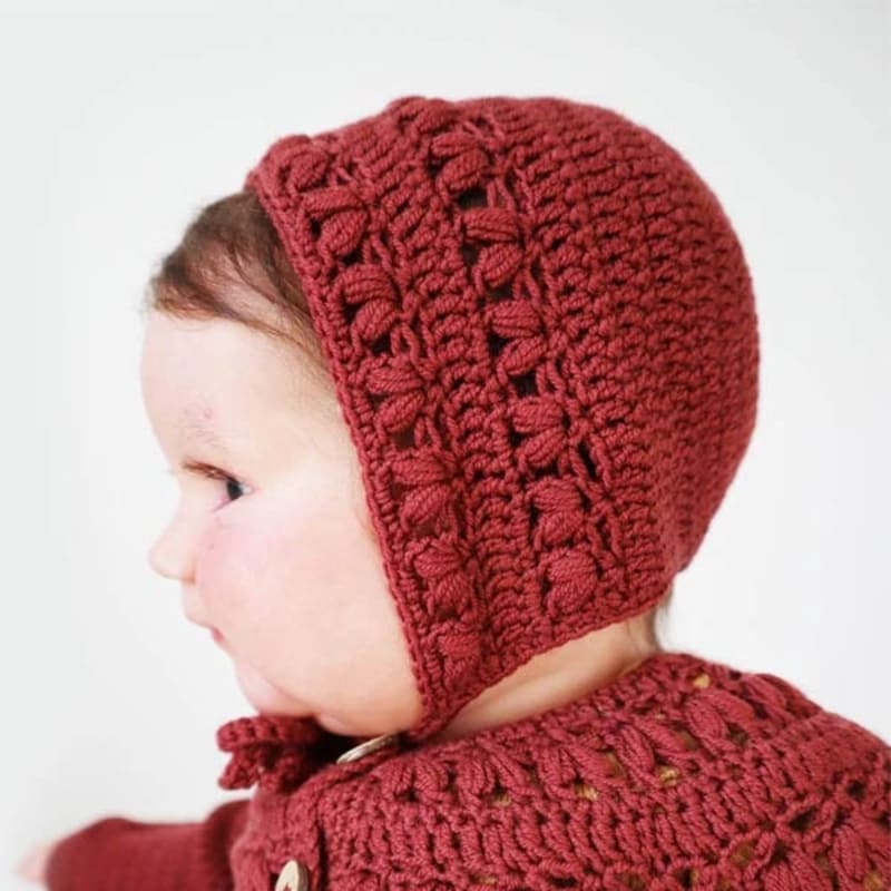 ## Magnolia Crochet Baby Bonnet