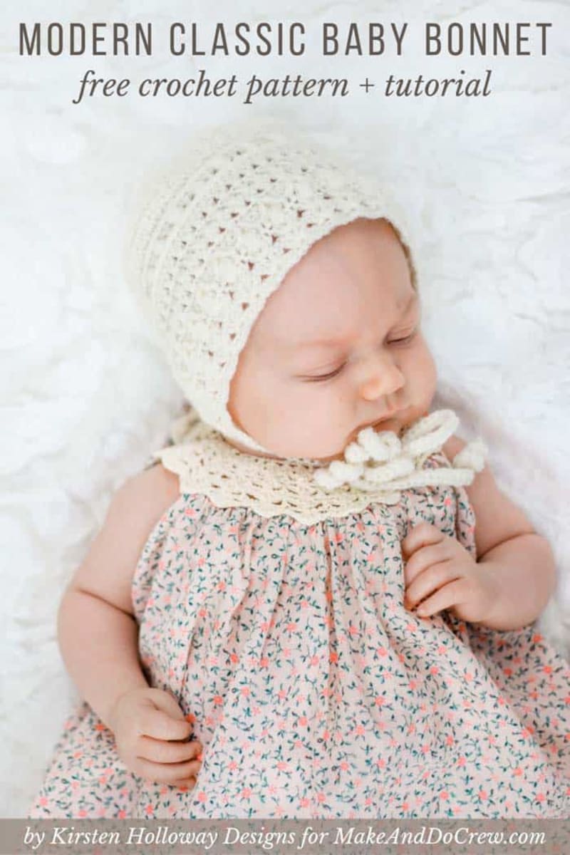 ## Vintage-Inspired Crochet Baby Bonnet