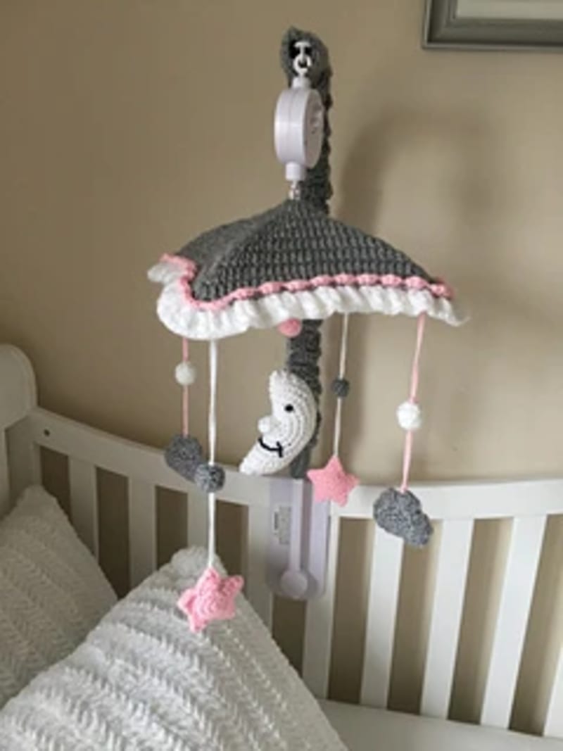 ## Baby Mobile — Moon, Cloud & Star