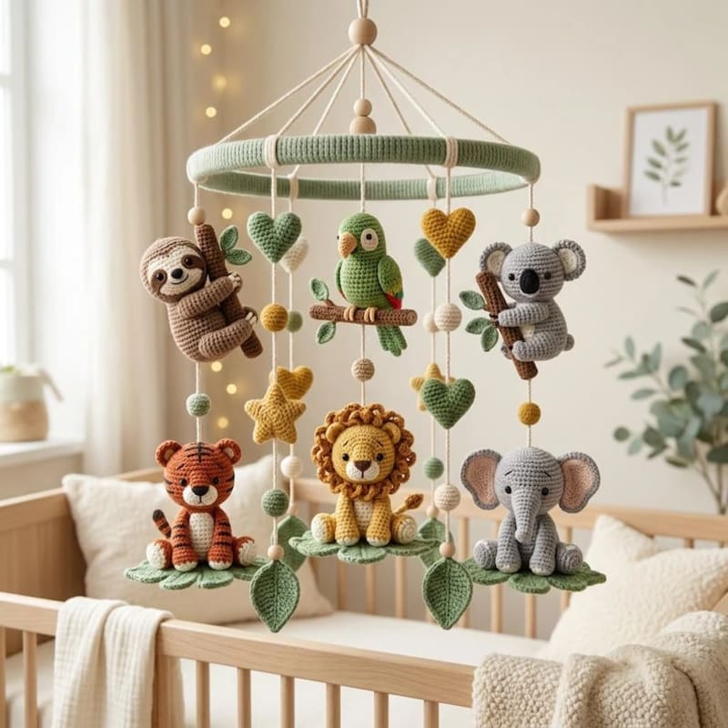 ## Woodland Safari Baby Mobile