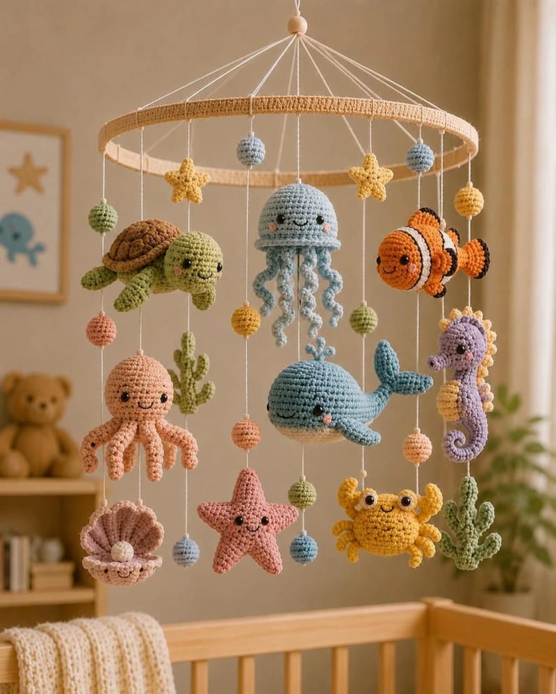 ## Ocean Animals Baby Mobile