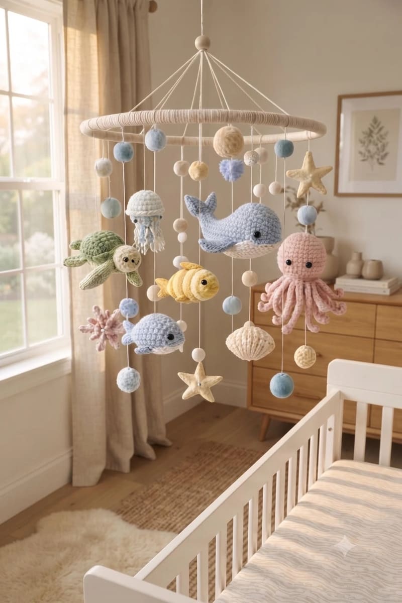## Sea Friends Nursery Mobile