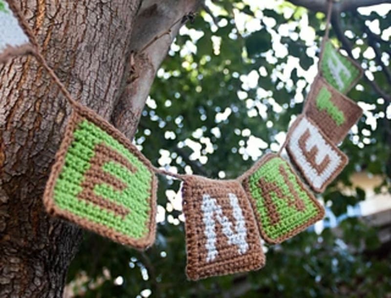 ## Crochet Name Banner With Full Alphabet