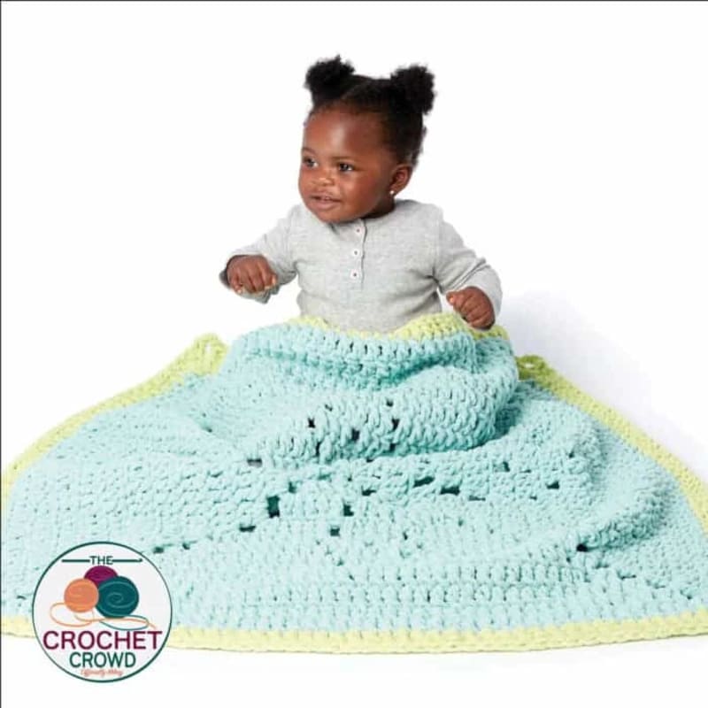 ## Center Diamonds Crochet Baby Blanket