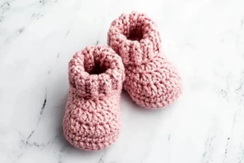 ## Classic Crochet Baby Booties