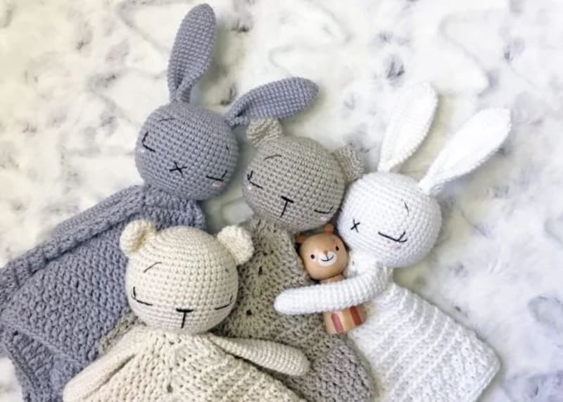 ## Sleepy Baby Bear or Bunny Lovey