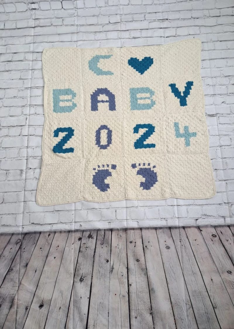 ## Free C2C Name and Date Baby Blanket