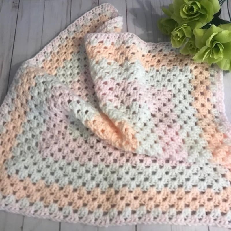 ## Granny Square Baby Security Blanket