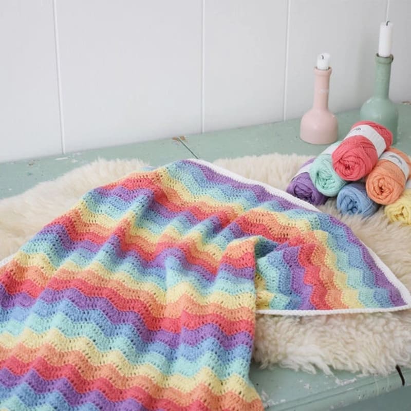 ## Rainbow Baby Blanket