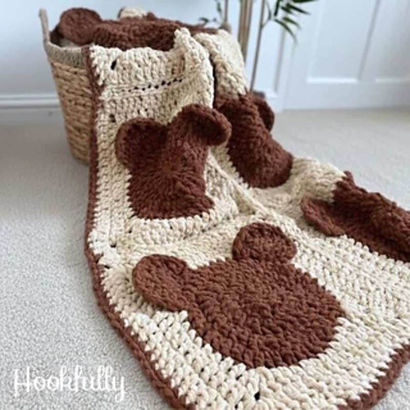 ## Cocoa Bear Baby Blanket