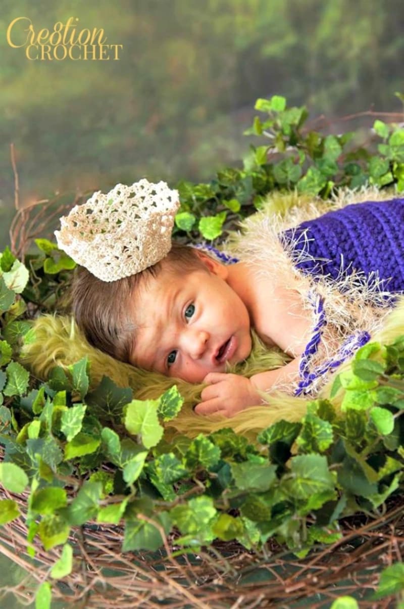 Kings Crown Infant Photo Prop by Cre8tion Crochet