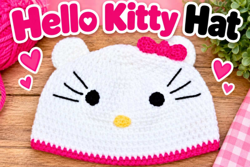 ## Adult Hello Kitty Hat by Amy Lehman