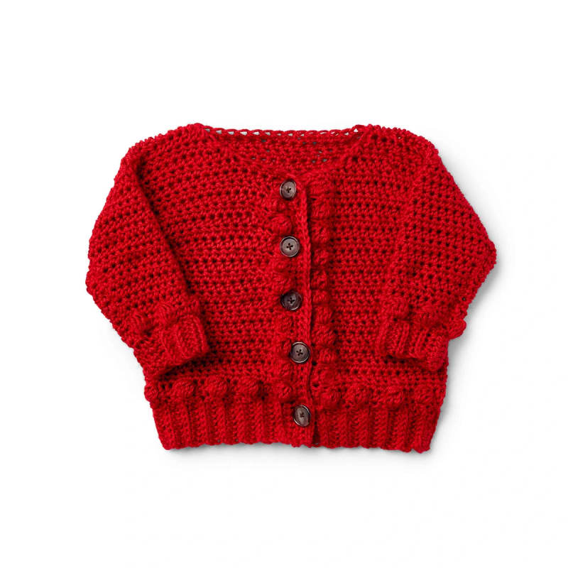 ## Caron Bobbly Baby Cardigan