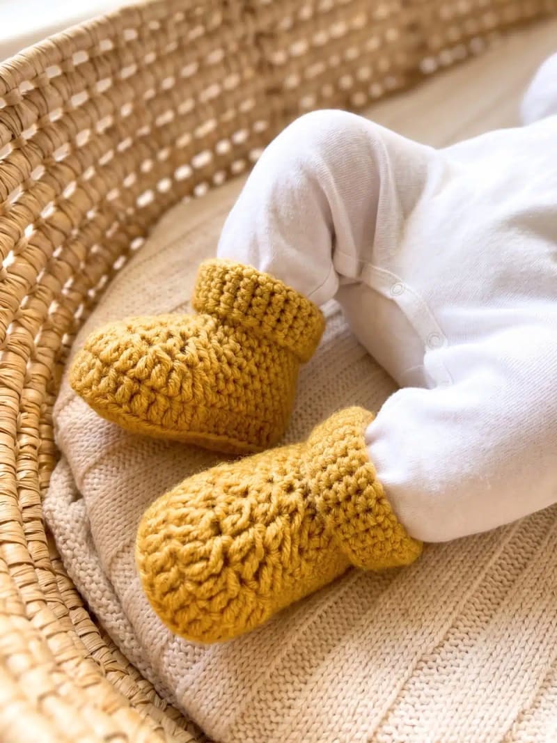 ## Cozy Steps Baby Booties by Maisie and Ruth