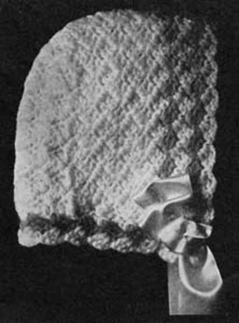 ## Infant Bonnet Pattern by Woolco Manual