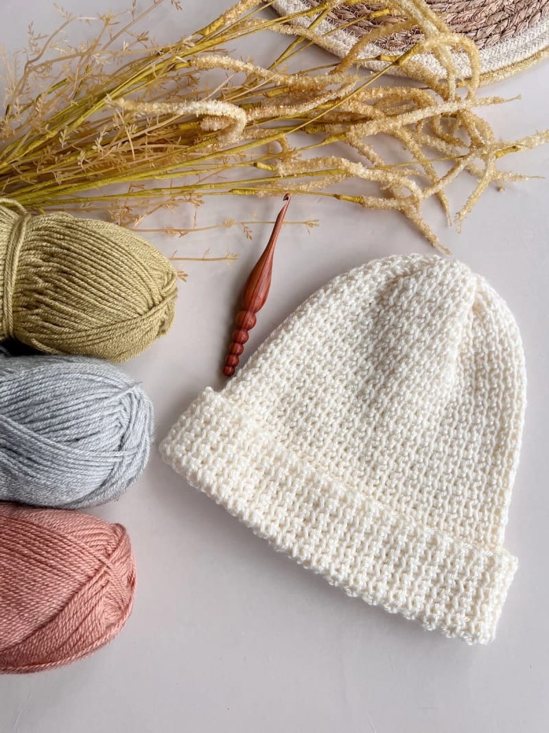 ## Free Crochet Beanie Pattern in All Sizes by Hannah Cross