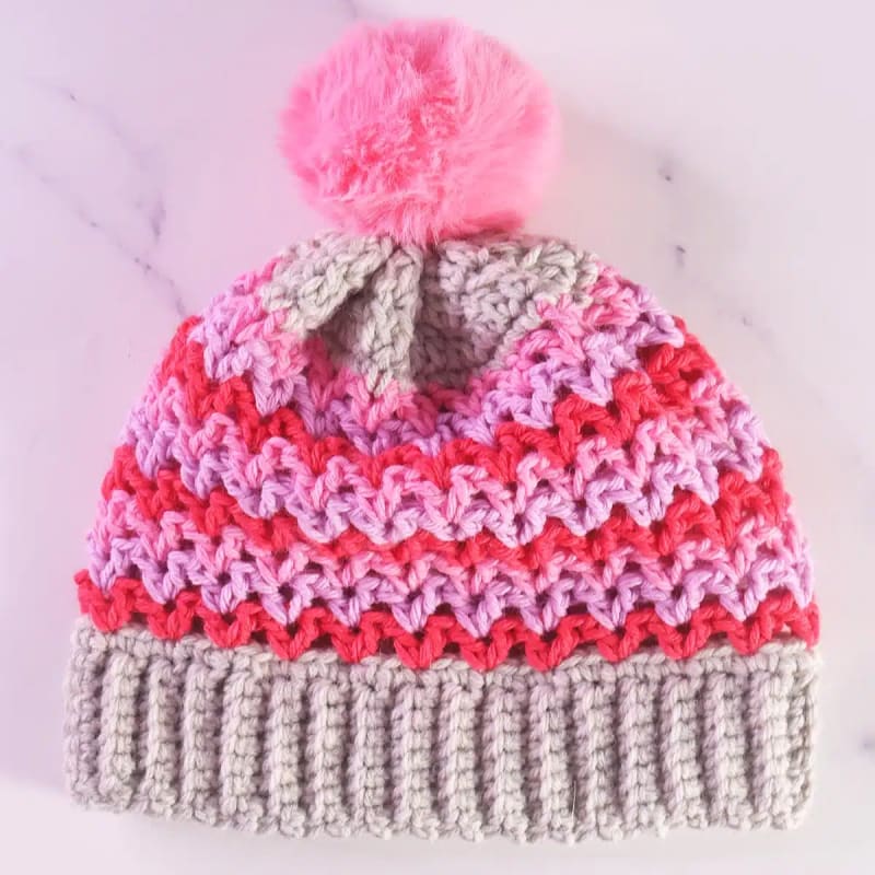 ## V-Stitch Beanie by Treasurie