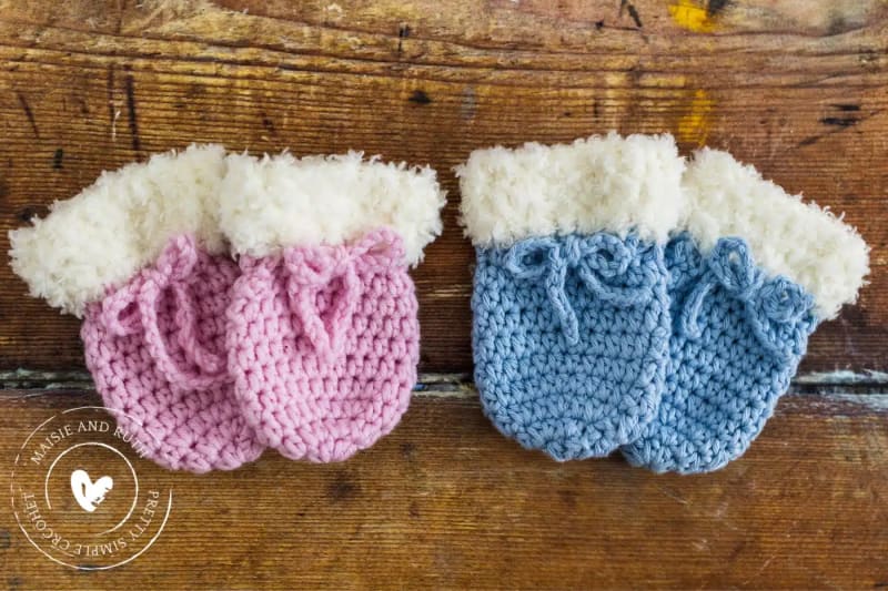 ## Warm Crochet Baby Mittens by Maisie and Ruth