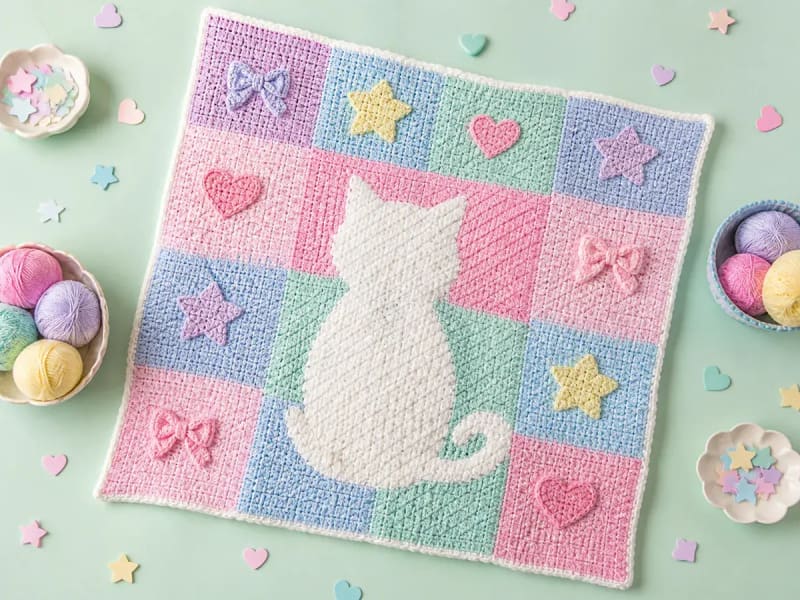 ## Hello Kitty-Inspired Crochet Blanket Graph by The Crochet Nook
