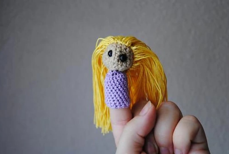 ## Rapunzel Finger Puppet by Lauren Burns