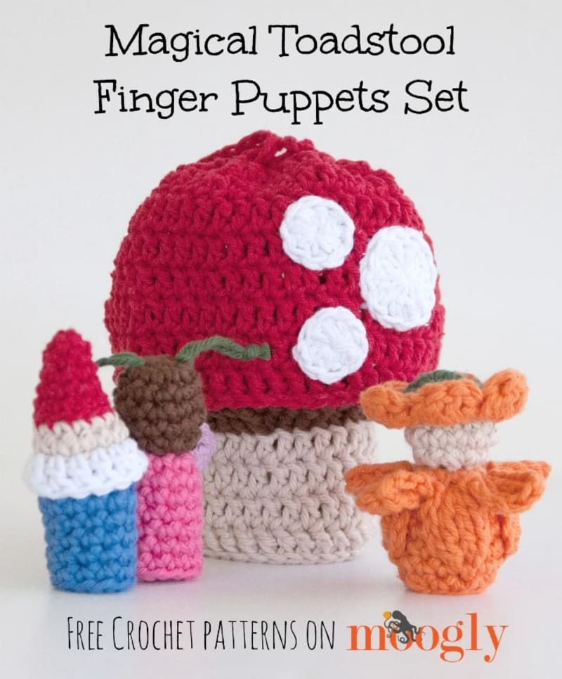 ## Magical Toadstool Finger Puppets Set by Moogly