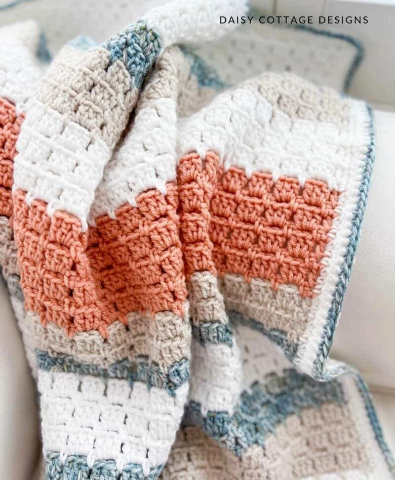 11. Block Stitch Blanket Pattern
