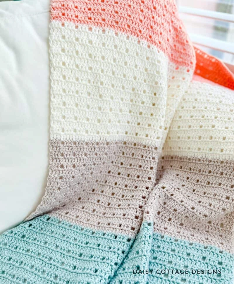 26. Color Block Baby Blanket