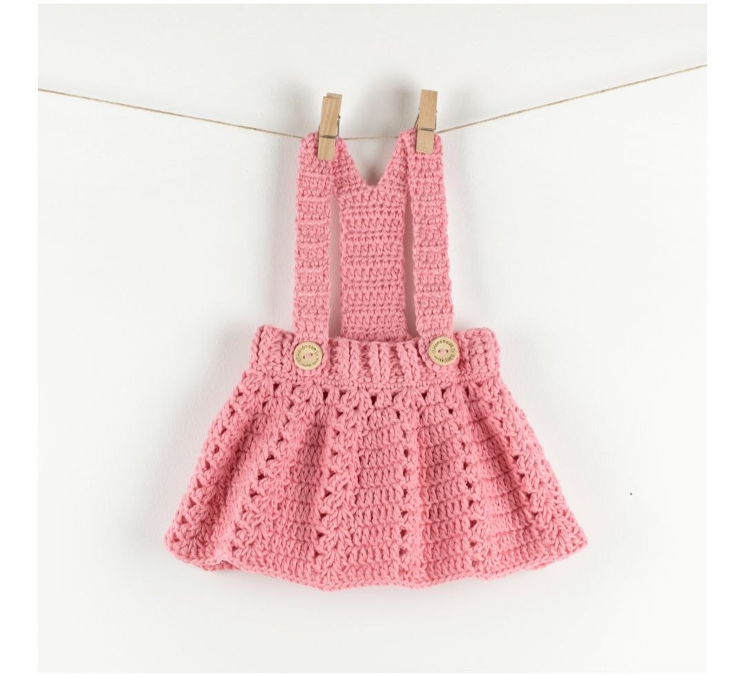 ### Peony Twirl Baby Pinafore Dress