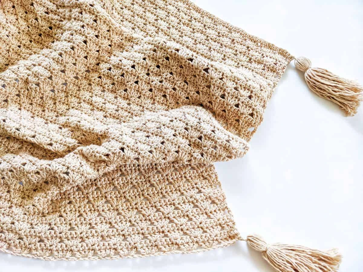## Crochet Shell Stitch Baby Blanket