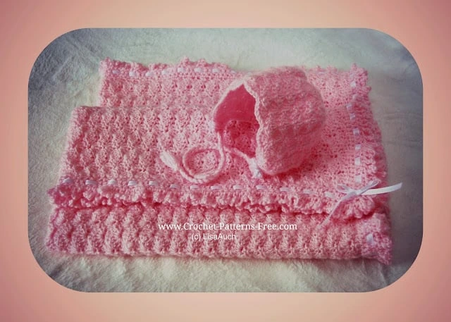 ## Free Crochet Baby Blanket in Solid Shell Stitch