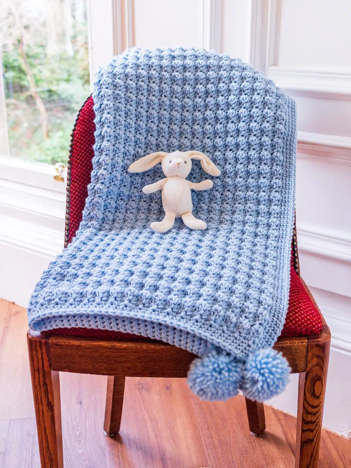 ## One-Row Repeat Shell Crochet Baby Blanket