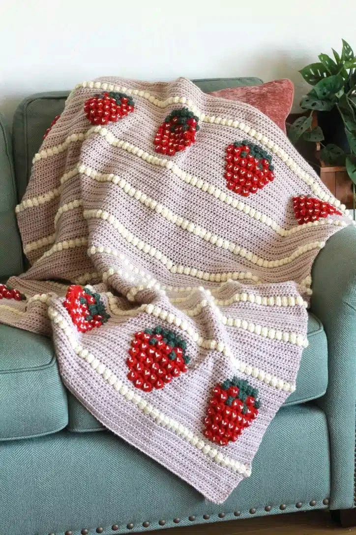## Strawberries and Cream Blanket