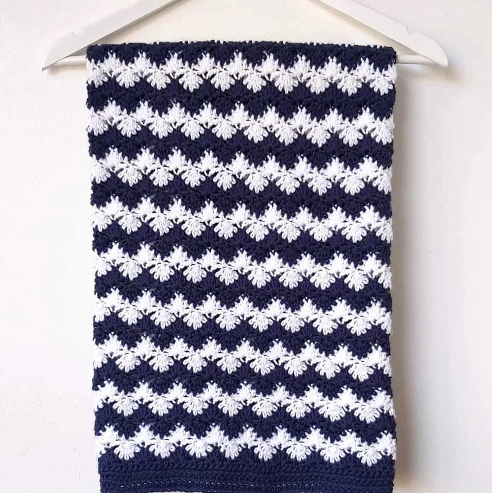 ## Crochet Nautical Baby Blanket