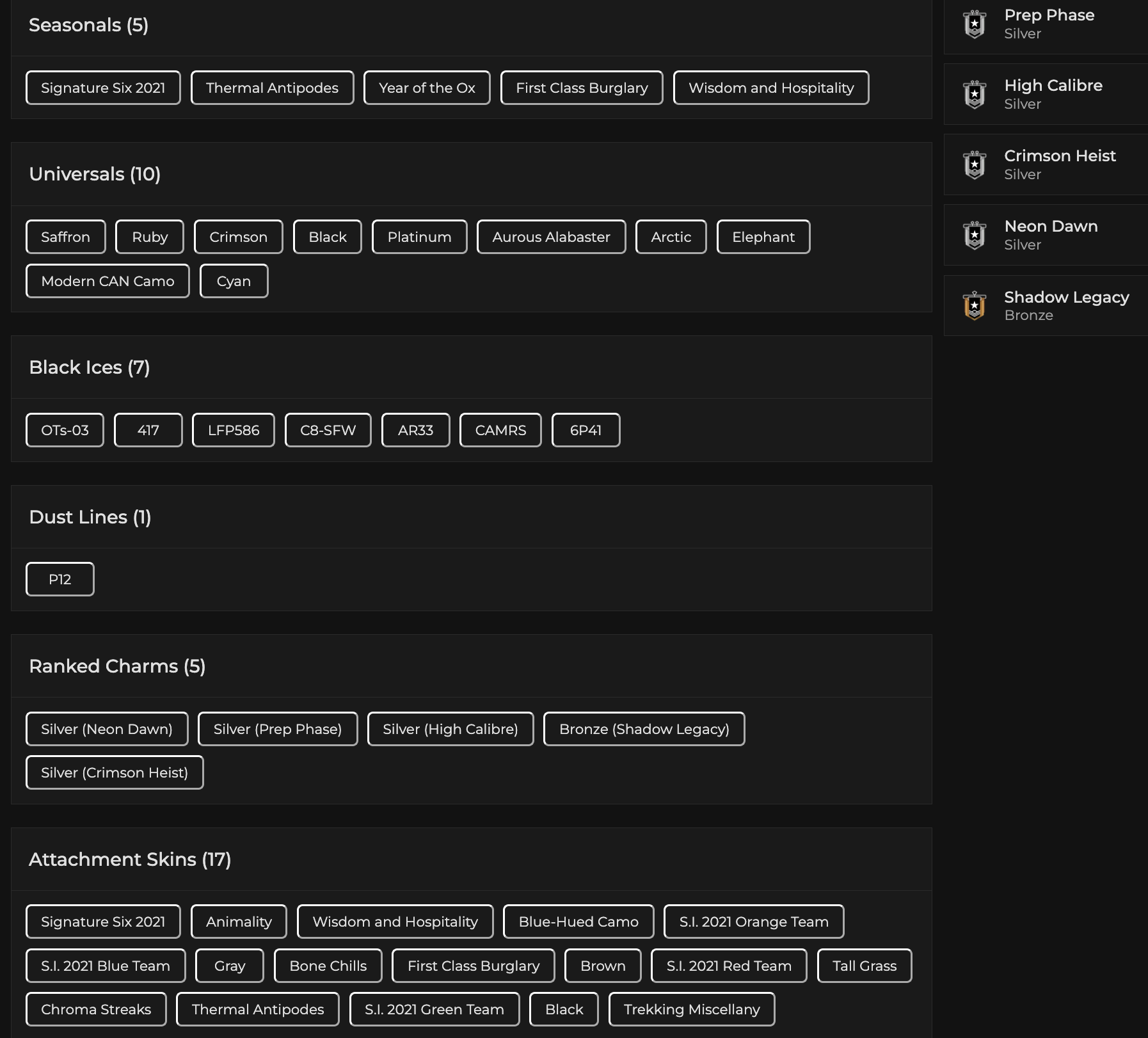 [PC/PSN/XBOX] Ranked Ready | Level 182 | CHROMA STREAKS | 7x Black ice | 10x Universals | 5x Seasonals | Dust Lines | Pilot Programs | 17x Attachment Skins |