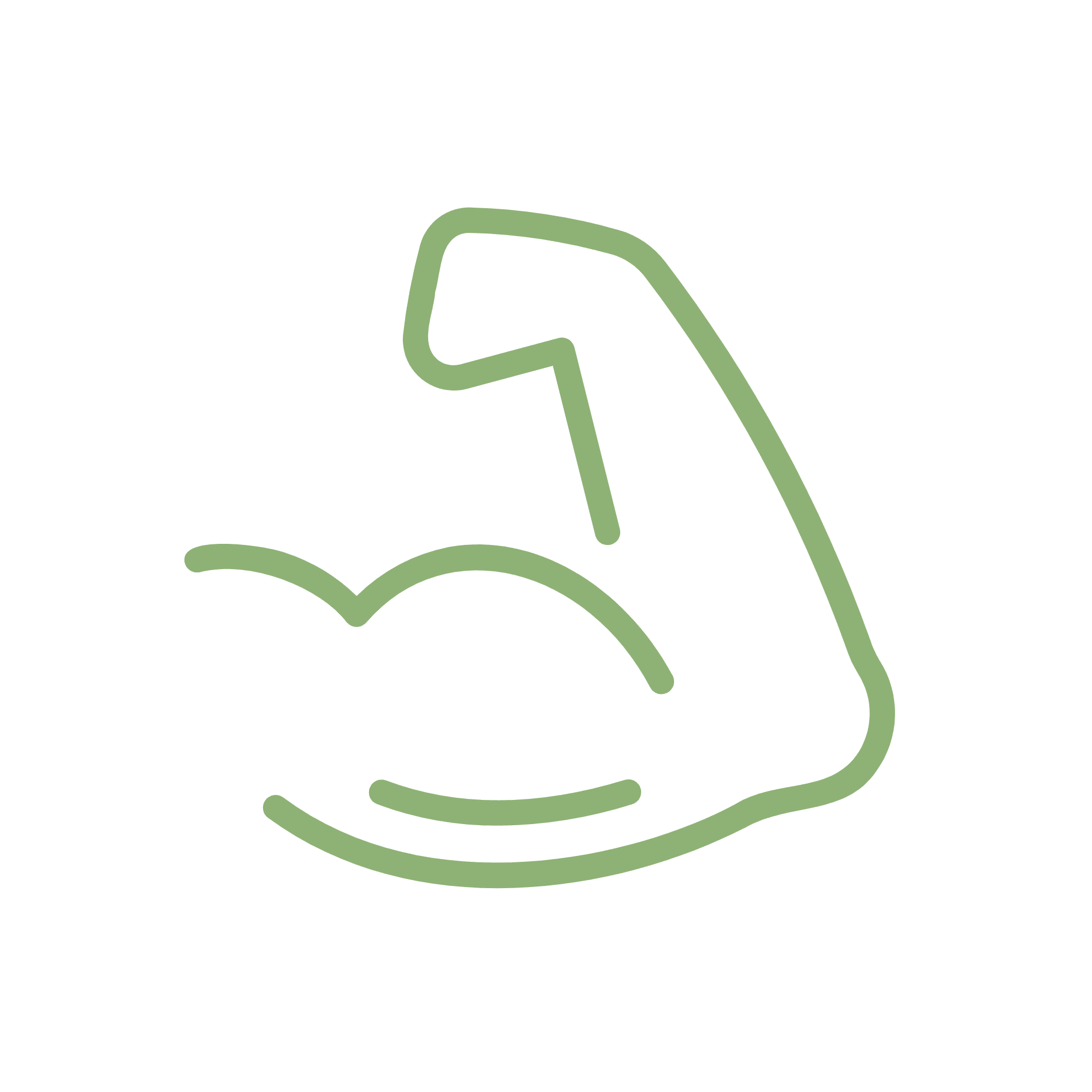 Green flexing arm - Durable build icon