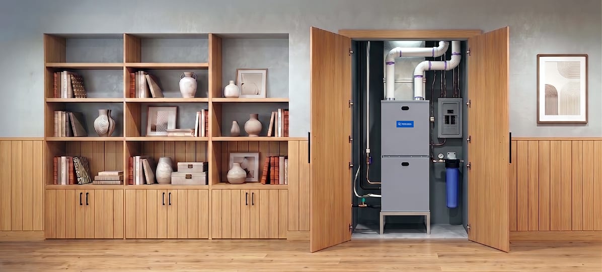 Picture showing Less space Installation