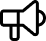 Megaphone or bullhorn announcement icon