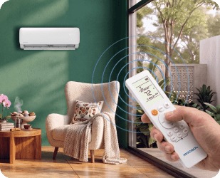 MRCOOL® remote control used as a Follow Me® temperature sensor