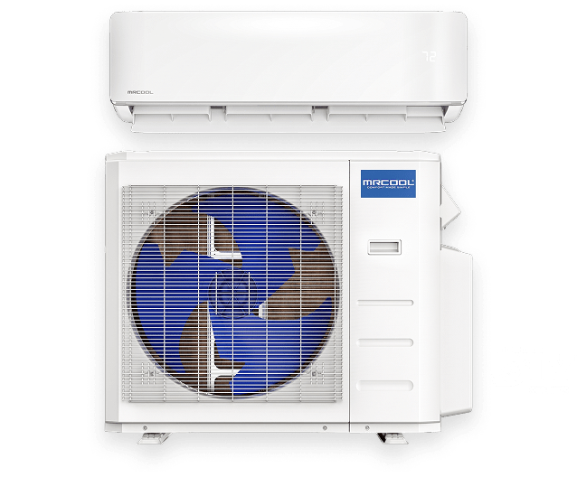 MRCOOL® DIY® wall-mounted mini-split air handler and outdoor condenser