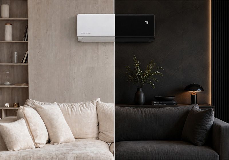 Image of DIY® Select in white and black color options above a sofa