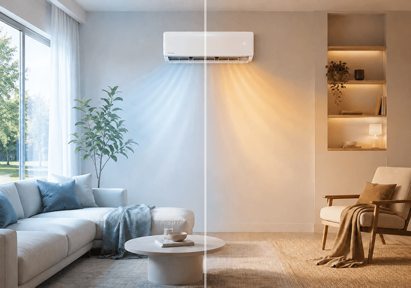 DIY® mini-split heats and cools