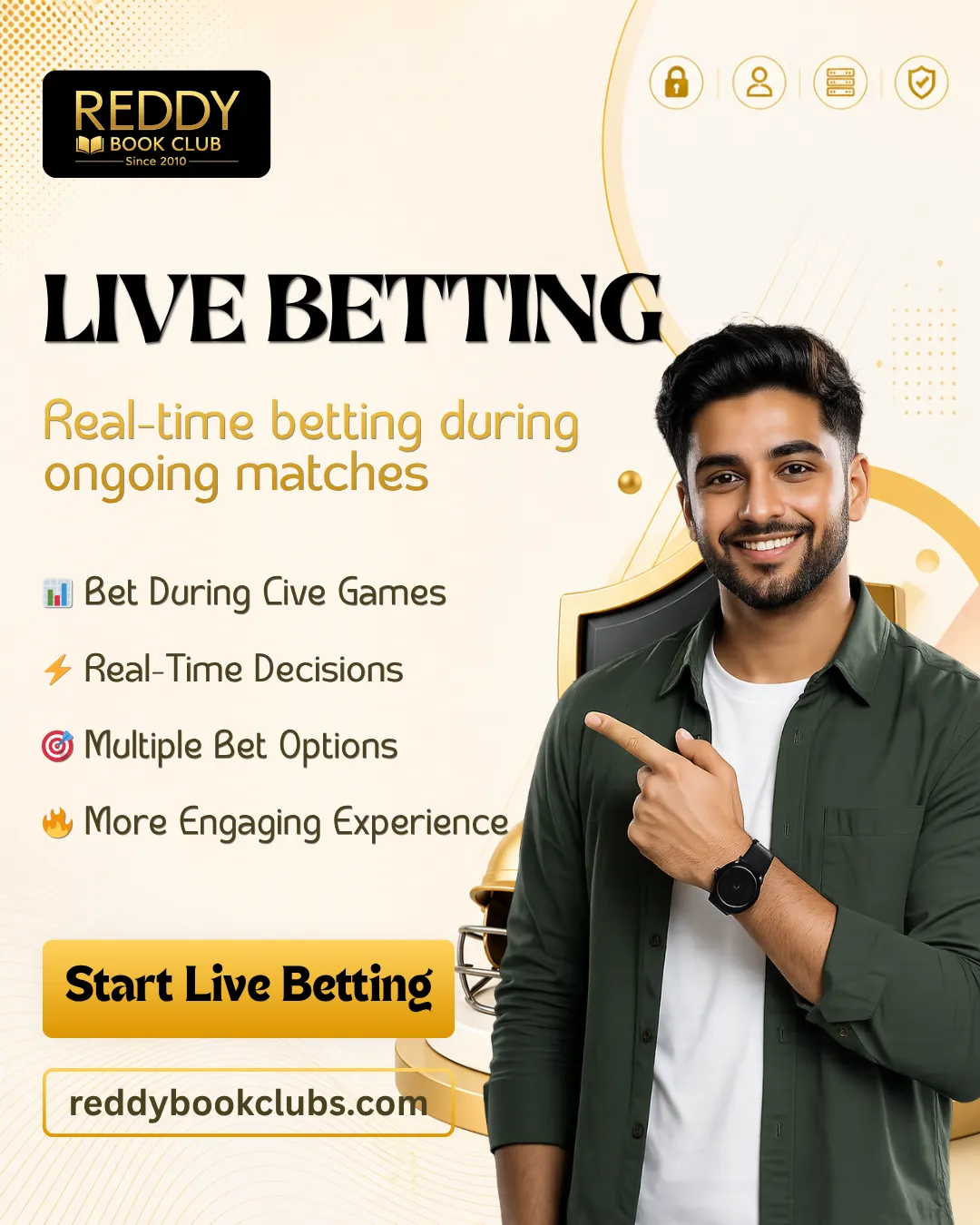 Live betting experience on ReddyBook