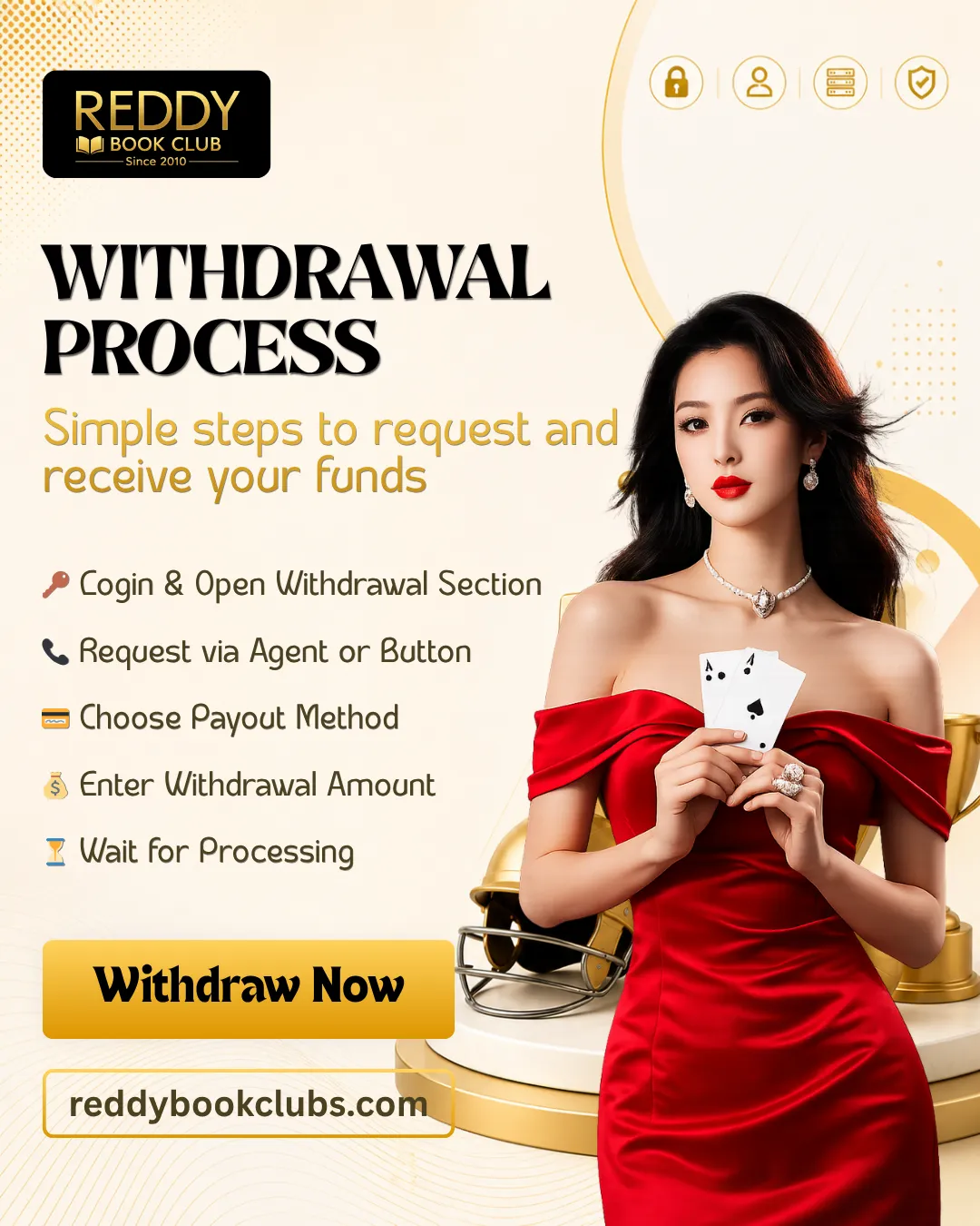 Withdrawal process step-by-step after login