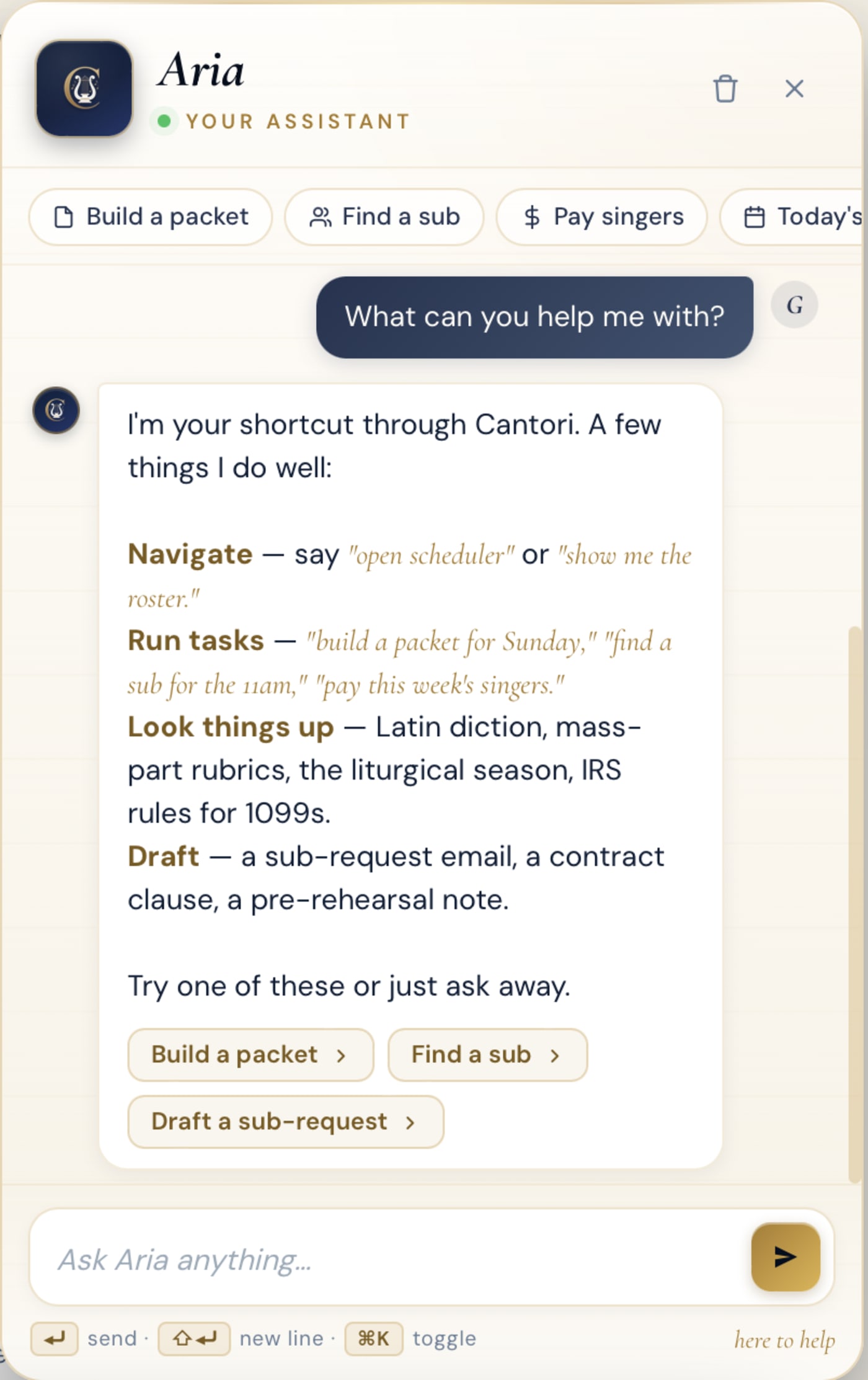 Aria AI Assistant