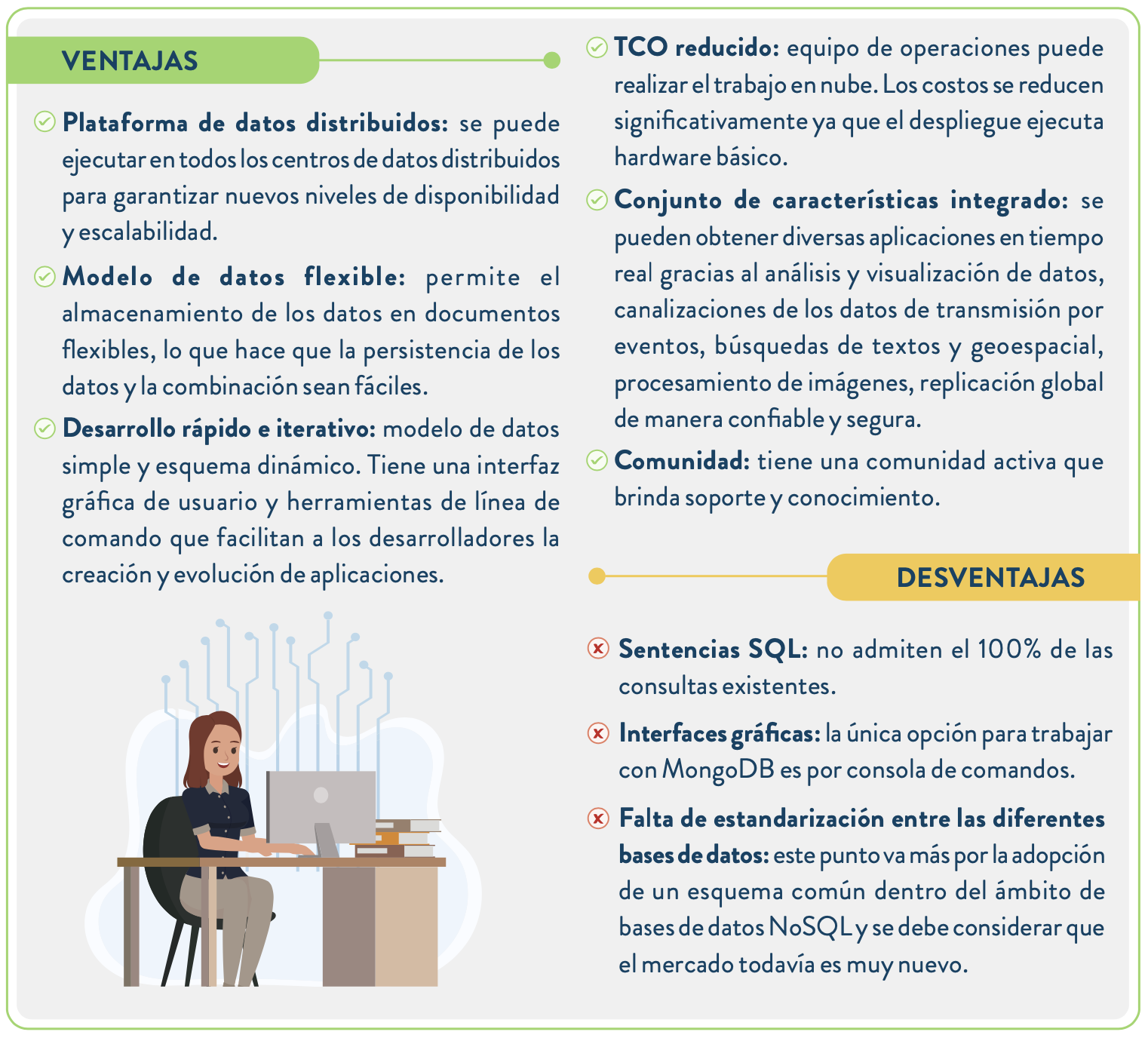 Ventjas y desventajas de NOSQL