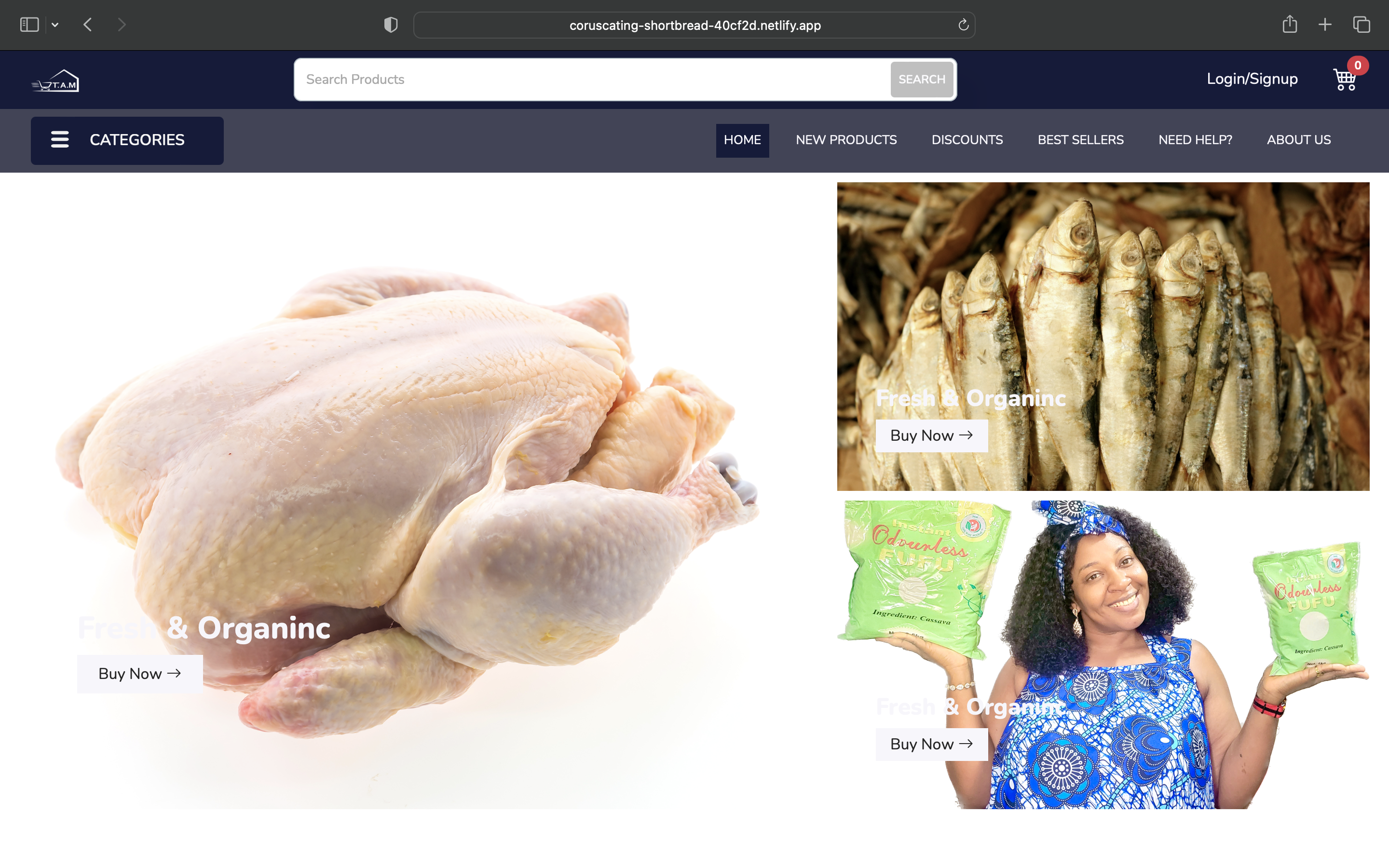 e-commerce page