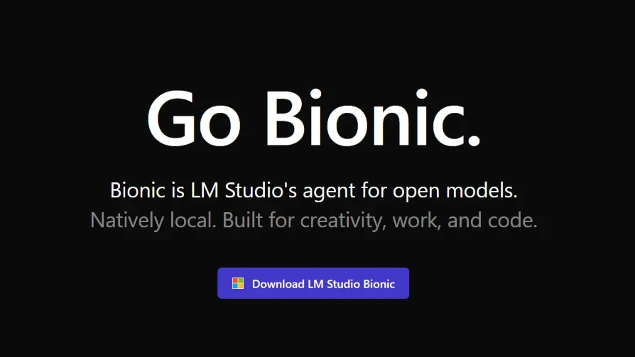 LM Studio Landing Page ScreenShot